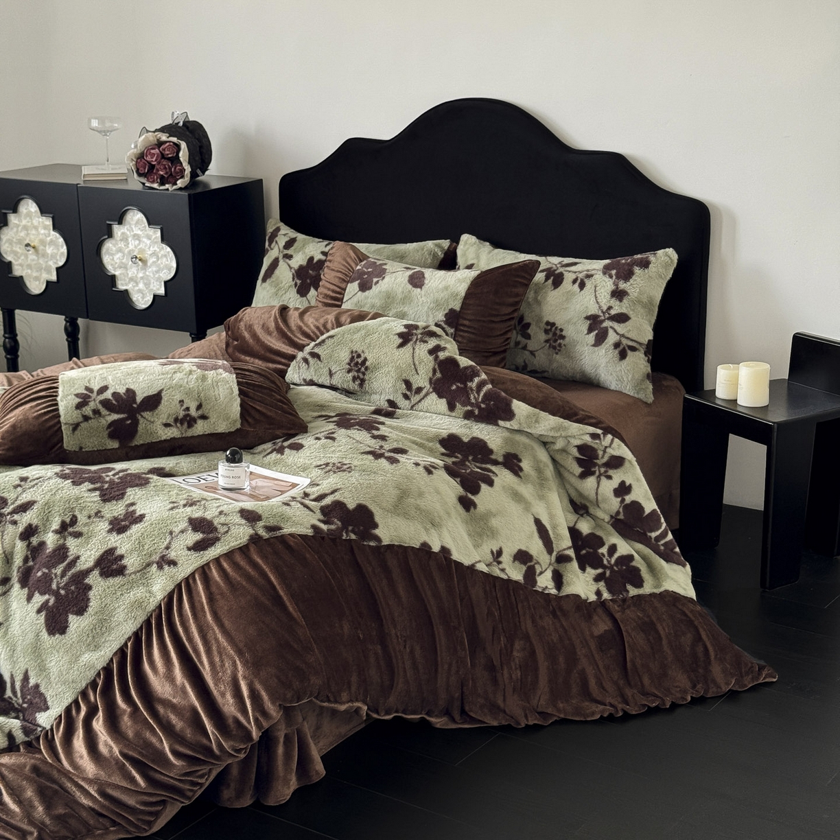 91家纺网 家纺一手货源 找家纺 新印象 2025新款复古法式兔毛绒保暖四件套 复古法式-莫兰朵