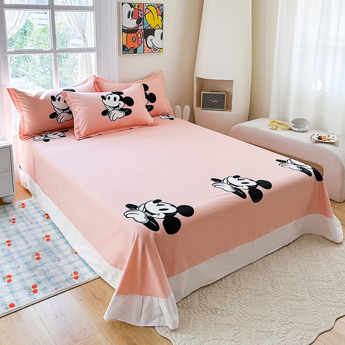 91家纺网 家纺一手货源 找家纺 眷恋家纺 2025秋冬加厚全棉生态磨毛卡通三件套四件套 梨涡圆点