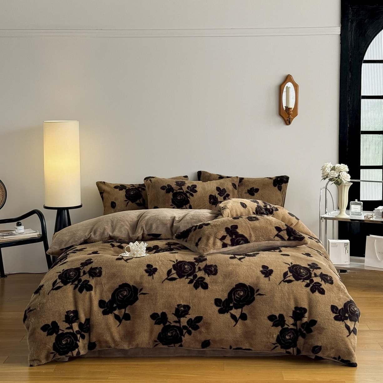 91家纺网 家纺一手货源 找家纺 （总）新印象 2025新款美拉德系列兔毛绒保暖四件套