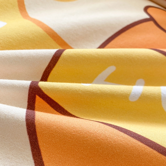 91家纺网 家纺一手货源 找家纺 眷恋家纺 2025秋冬加厚全棉生态磨毛卡通三件套四件套 萌萌哒-黄