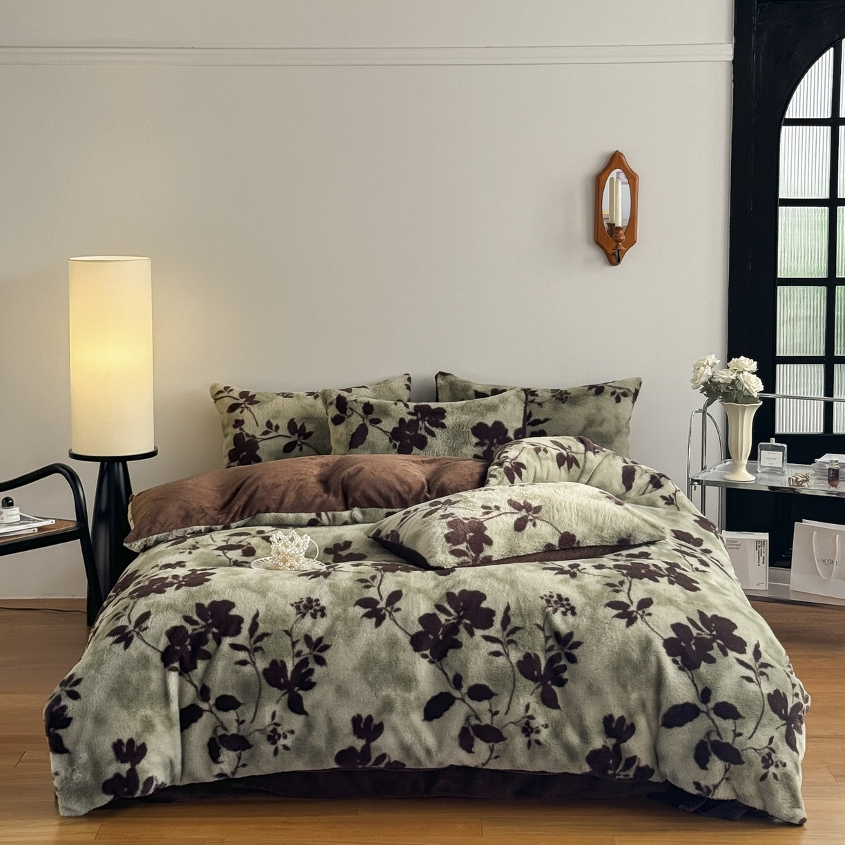 91家纺网 家纺一手货源 找家纺 新印象 2025新款美拉德系列兔毛绒保暖四件套 莫兰朵