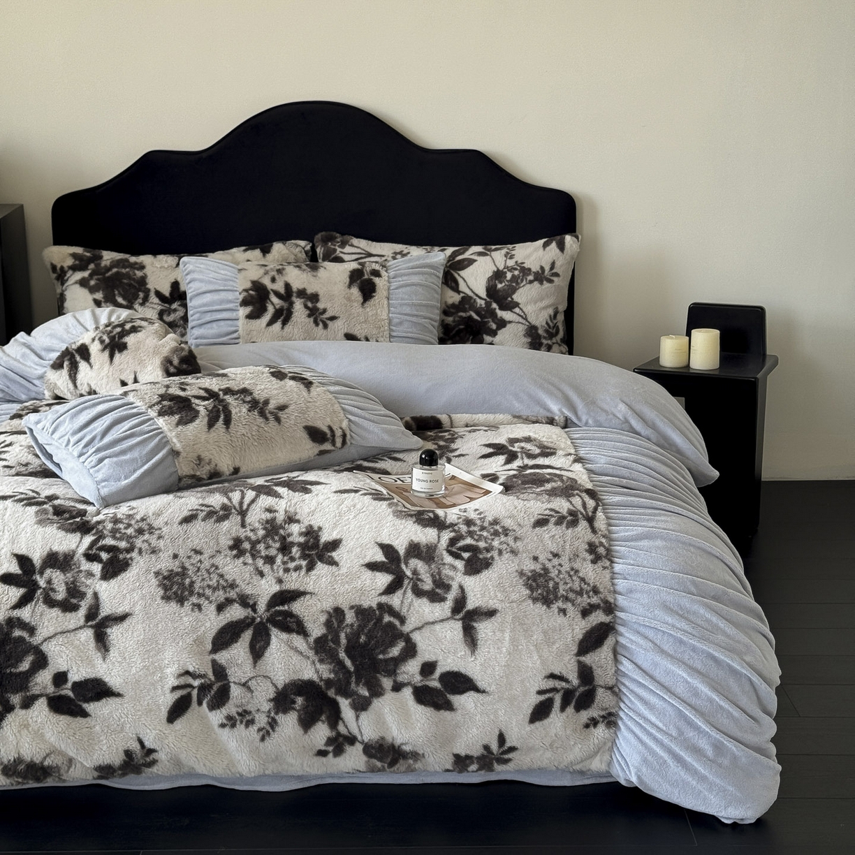 91家纺网 家纺一手货源 找家纺 新印象 2025新款复古法式兔毛绒保暖四件套 复古法式-奢香之都