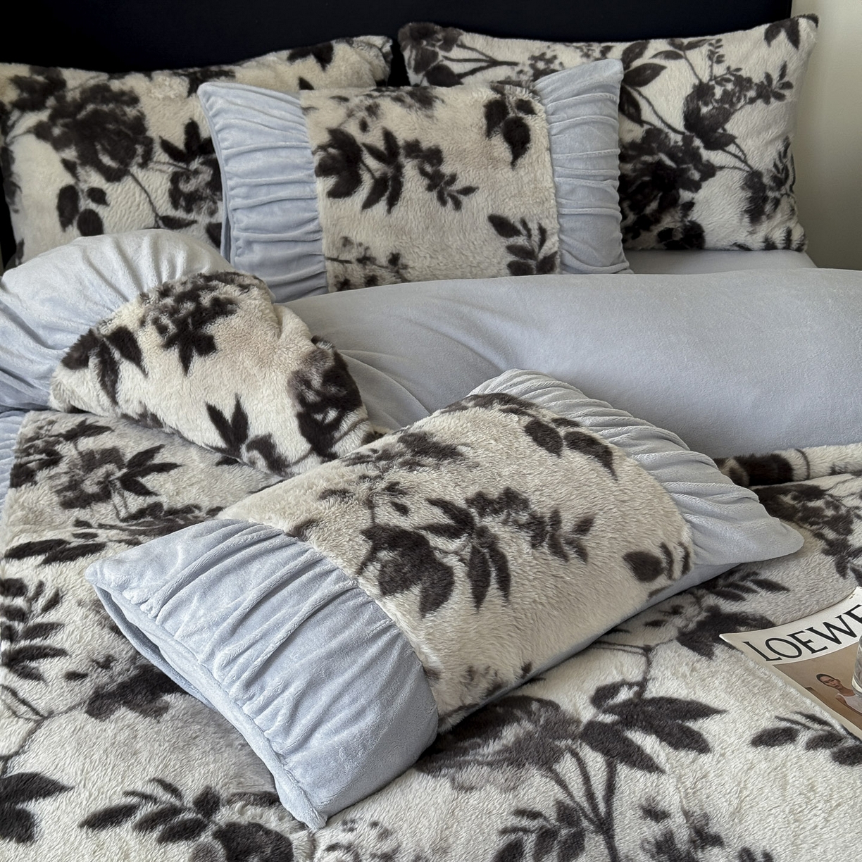 91家纺网 家纺一手货源 找家纺 新印象 2025新款复古法式兔毛绒保暖四件套 复古法式-奢香之都