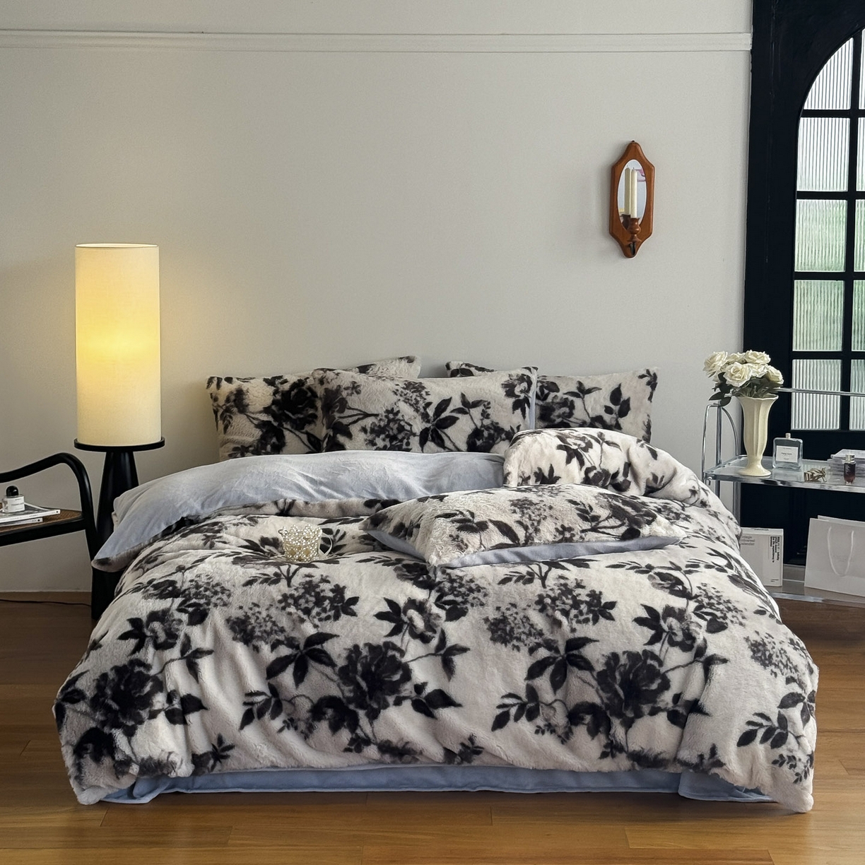 91家纺网 家纺一手货源 找家纺 新印象 2025新款美拉德系列兔毛绒保暖四件套 奢香之都