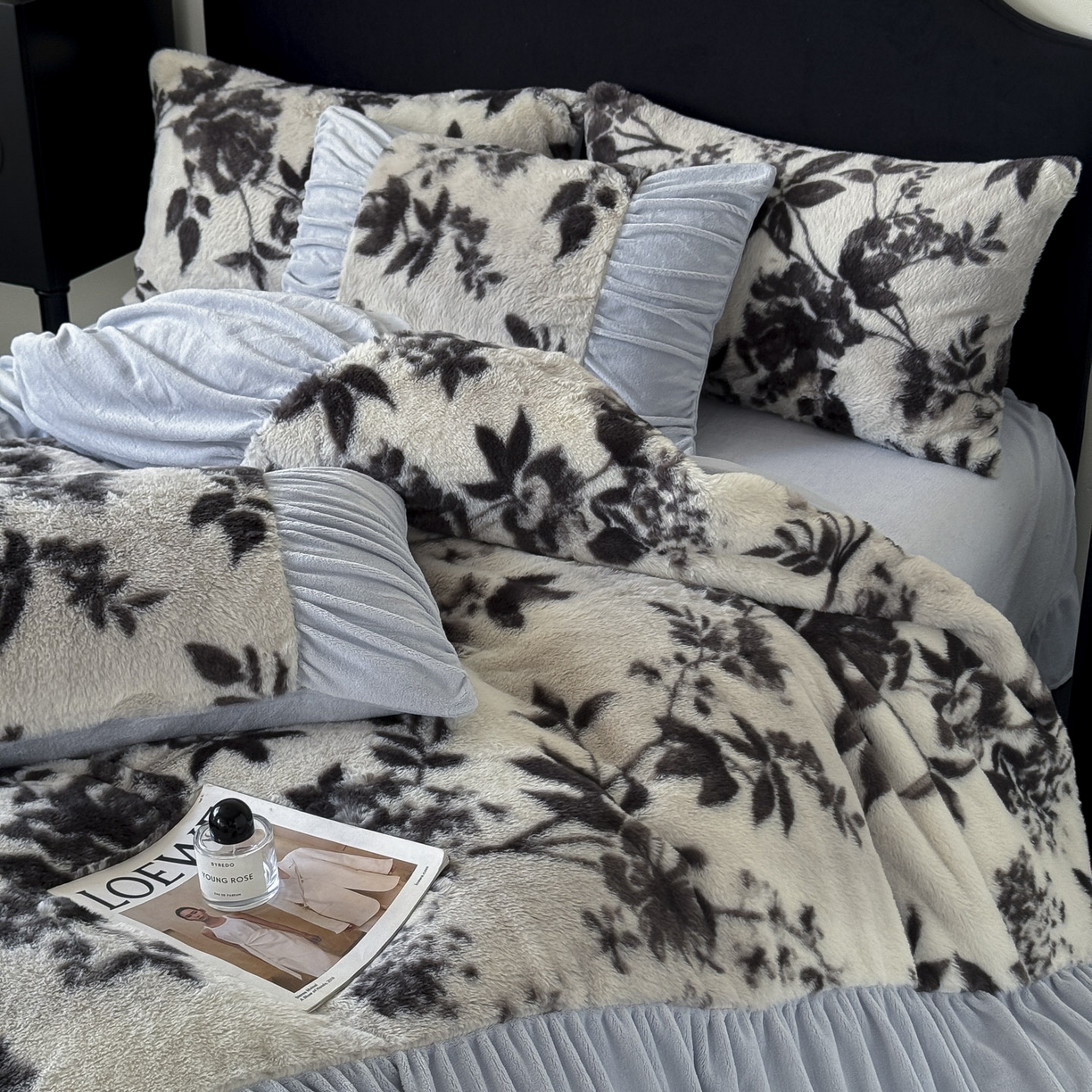 91家纺网 家纺一手货源 找家纺 新印象 2025新款复古法式兔毛绒保暖四件套 复古法式-奢香之都