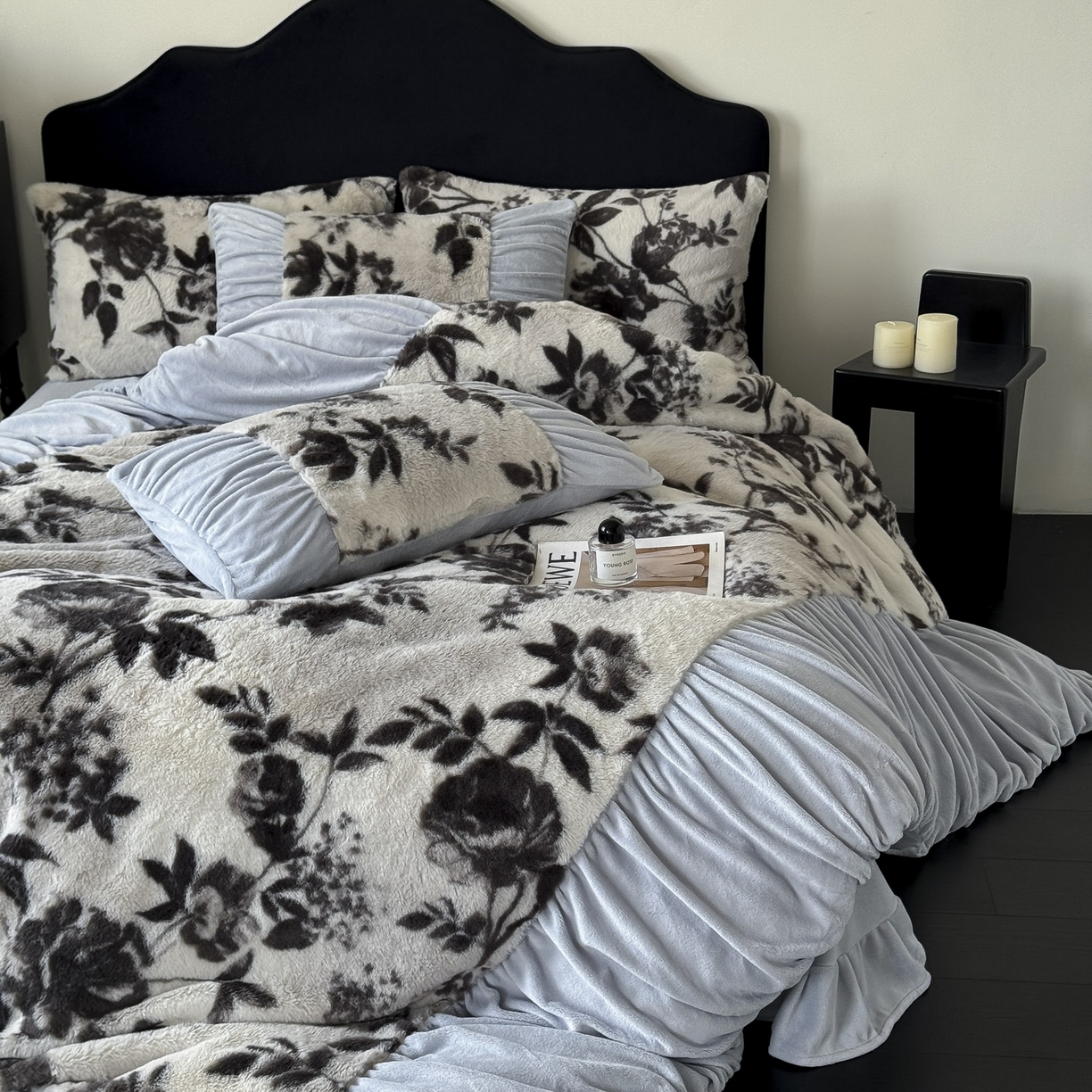 91家纺网 家纺一手货源 找家纺 新印象 2025新款复古法式兔毛绒保暖四件套 复古法式-奢香之都