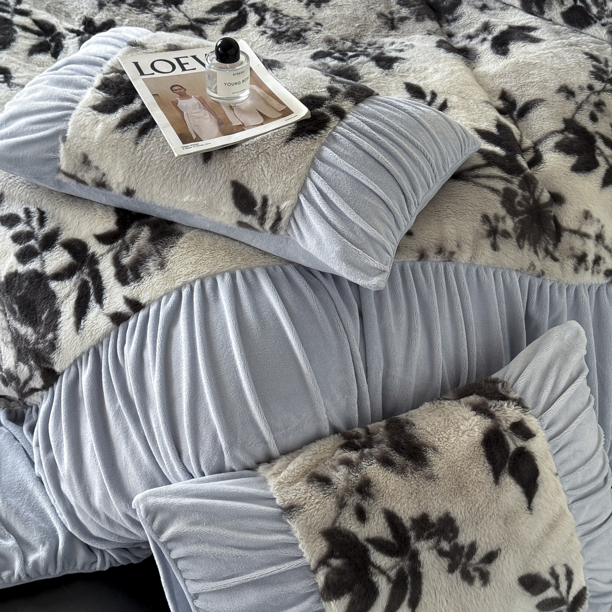 91家纺网 家纺一手货源 找家纺 新印象 2025新款复古法式兔毛绒保暖四件套 复古法式-奢香之都