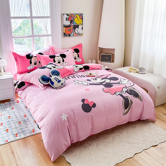 91家纺网 家纺一手货源 找家纺 眷恋家纺 2025秋冬加厚全棉生态磨毛卡通三件套四件套 妮妮芭蕾