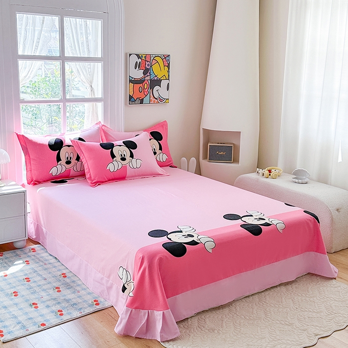 91家纺网 家纺一手货源 找家纺 眷恋家纺 2025秋冬加厚全棉生态磨毛卡通三件套四件套 妮妮芭蕾