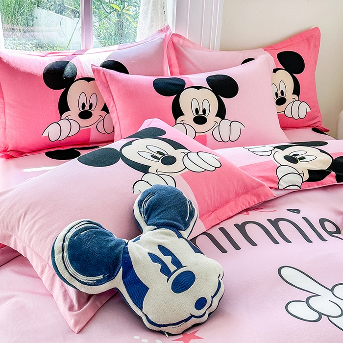 91家纺网 家纺一手货源 找家纺 眷恋家纺 2025秋冬加厚全棉生态磨毛卡通三件套四件套 妮妮芭蕾