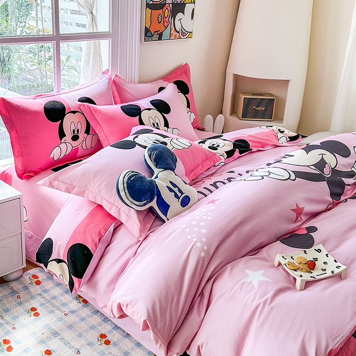 91家纺网 家纺一手货源 找家纺 眷恋家纺 2025秋冬加厚全棉生态磨毛卡通三件套四件套 妮妮芭蕾