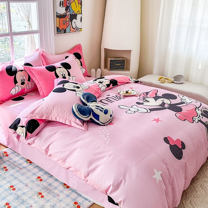 91家纺网 家纺一手货源 找家纺 眷恋家纺 2025秋冬加厚全棉生态磨毛卡通三件套四件套 妮妮芭蕾