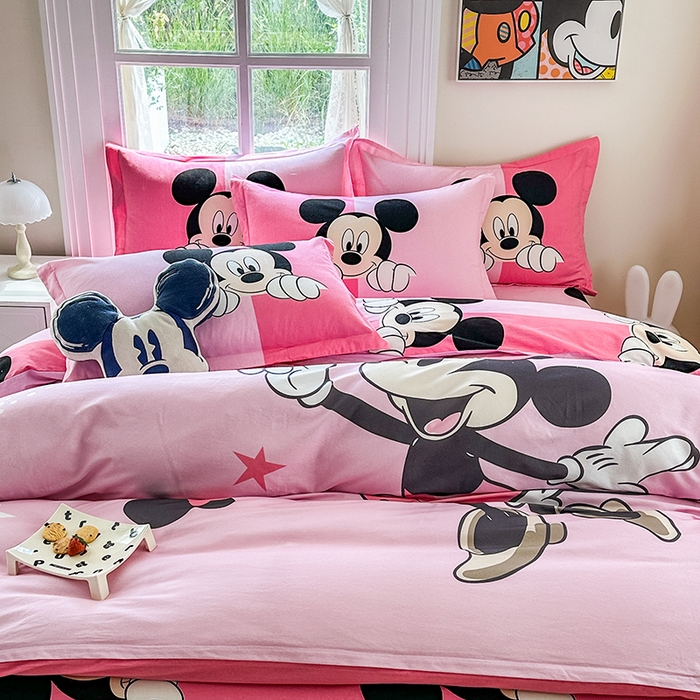 91家纺网 家纺一手货源 找家纺 眷恋家纺 2025秋冬加厚全棉生态磨毛卡通三件套四件套 妮妮芭蕾