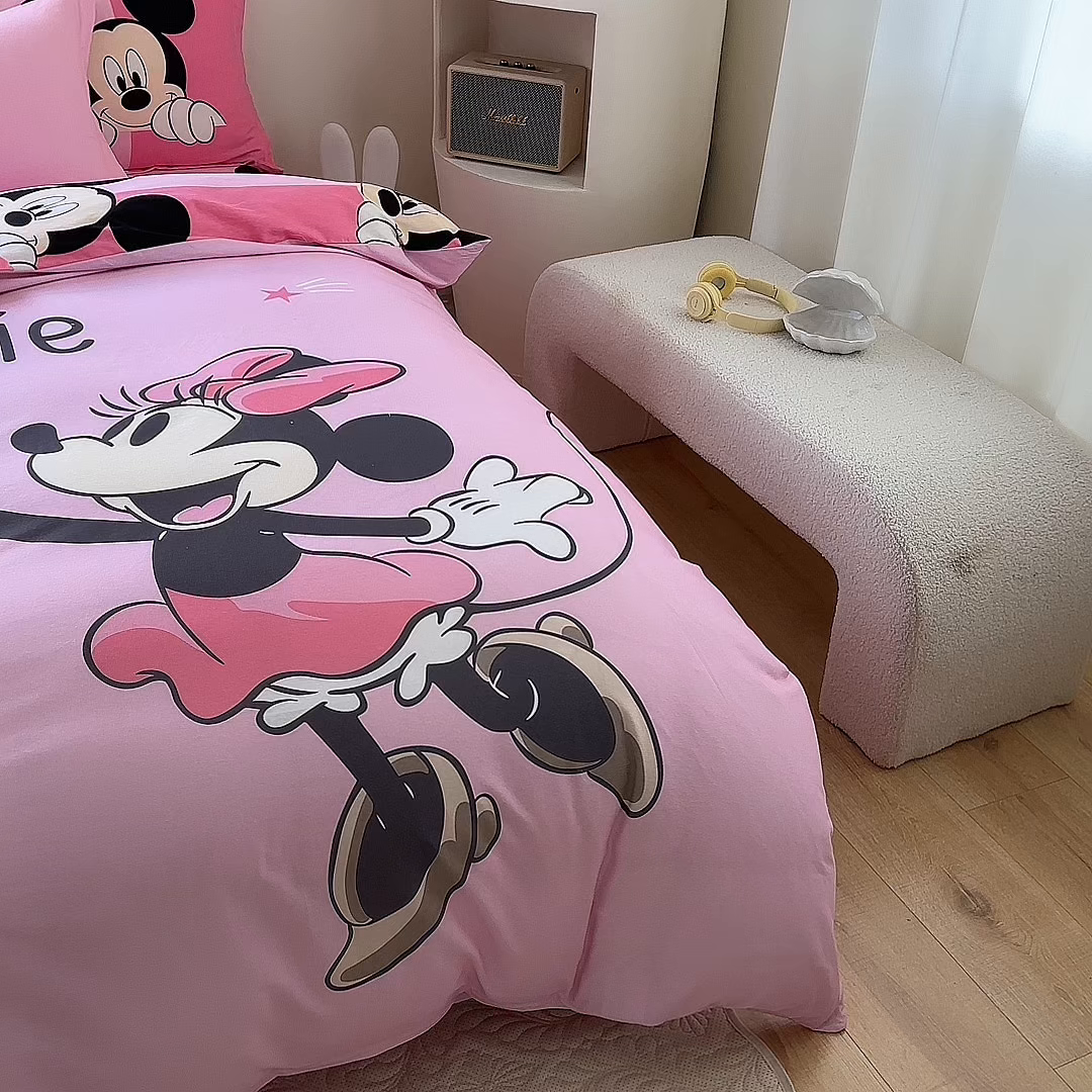 91家纺网 家纺一手货源 找家纺 眷恋家纺 2025秋冬加厚全棉生态磨毛卡通三件套四件套 妮妮芭蕾