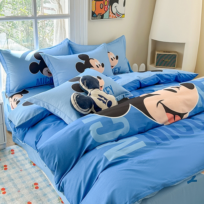 91家纺网 家纺一手货源 找家纺 眷恋家纺 2025秋冬加厚全棉生态磨毛卡通三件套四件套 欧耶