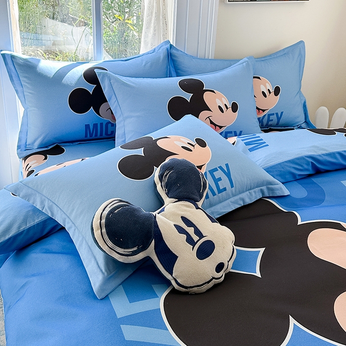 91家纺网 家纺一手货源 找家纺 眷恋家纺 2025秋冬加厚全棉生态磨毛卡通三件套四件套 欧耶