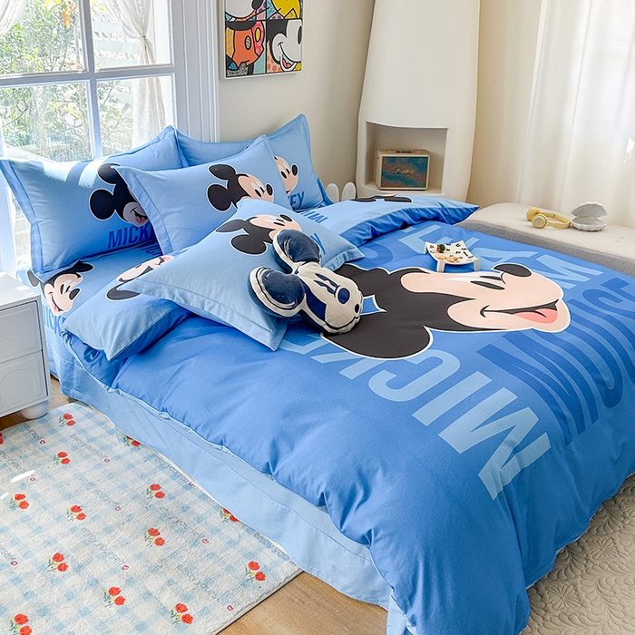 91家纺网 家纺一手货源 找家纺 眷恋家纺 2025秋冬加厚全棉生态磨毛卡通三件套四件套 欧耶