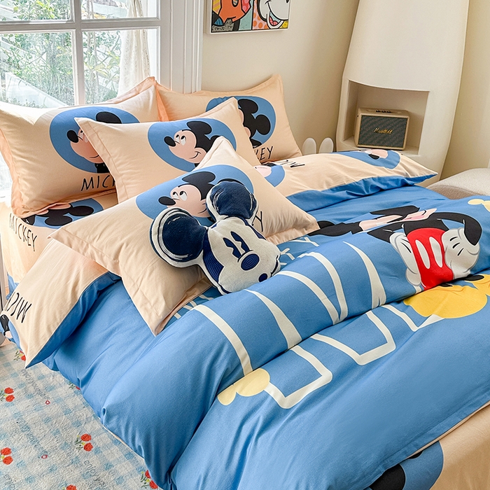 91家纺网 家纺一手货源 找家纺 眷恋家纺 2025秋冬加厚全棉生态磨毛卡通三件套四件套 少年奇奇