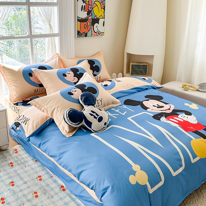 91家纺网 家纺一手货源 找家纺 眷恋家纺 2025秋冬加厚全棉生态磨毛卡通三件套四件套 少年奇奇