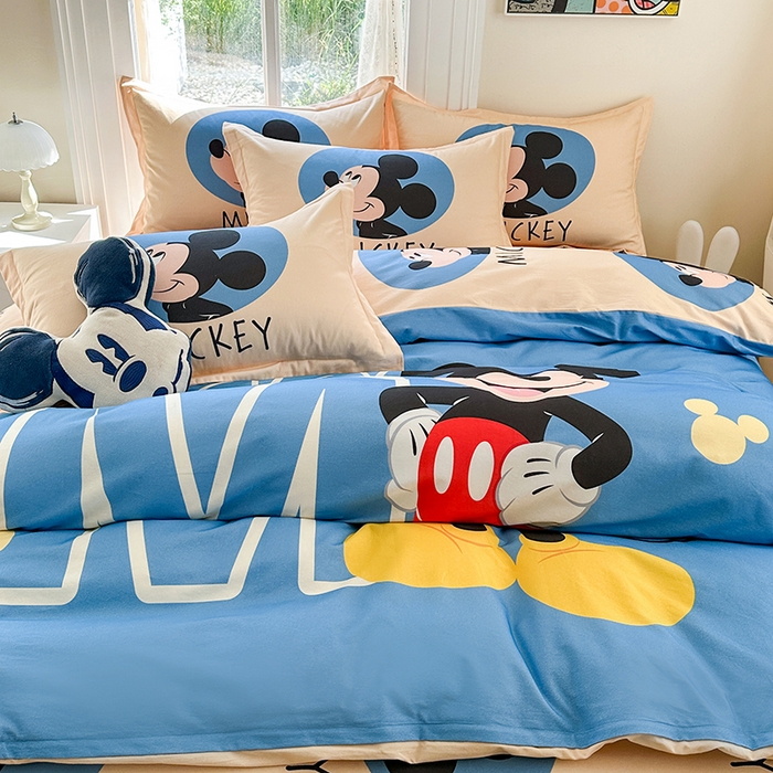 91家纺网 家纺一手货源 找家纺 眷恋家纺 2025秋冬加厚全棉生态磨毛卡通三件套四件套 少年奇奇