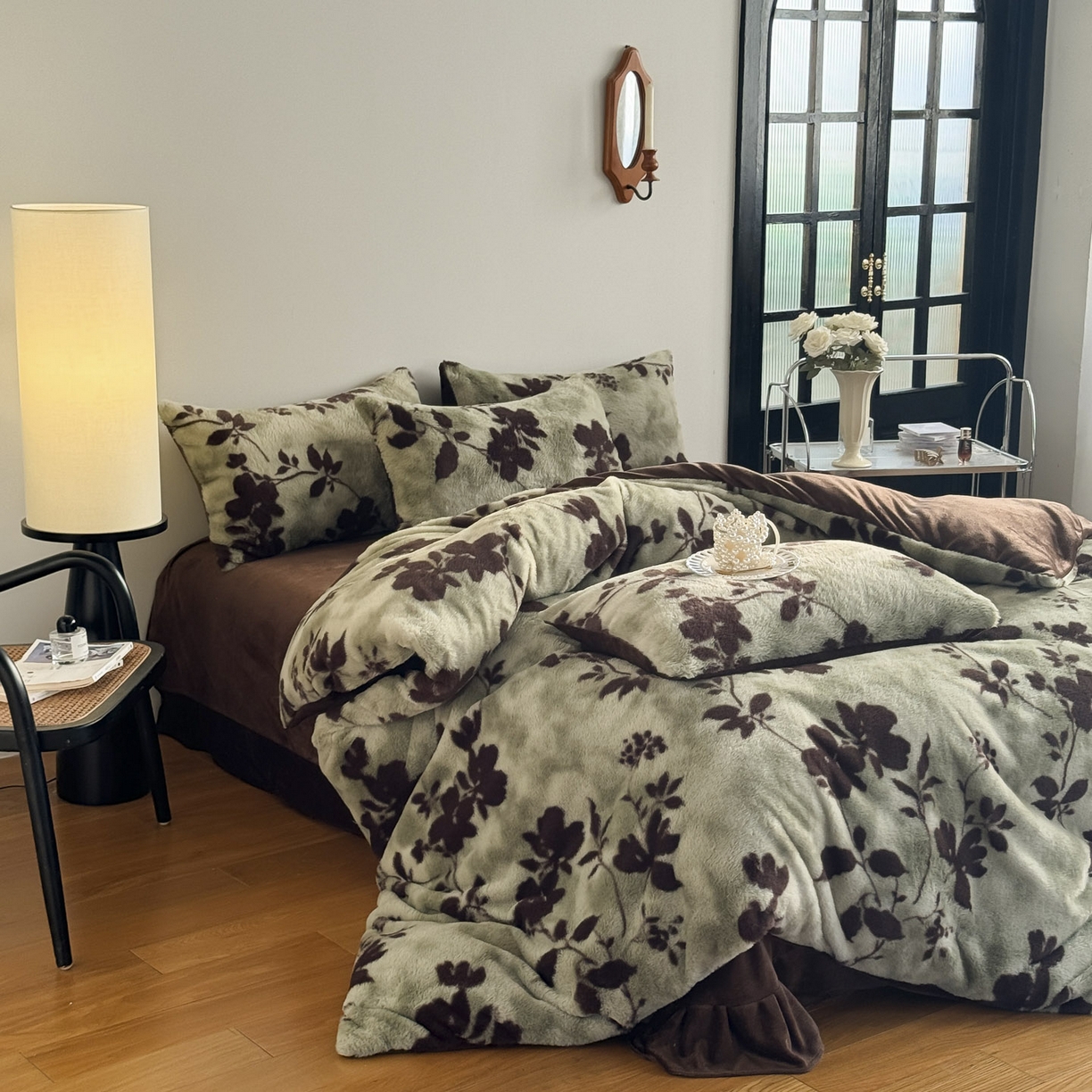 91家纺网 家纺一手货源 找家纺 新印象 2025新款美拉德系列兔毛绒保暖四件套 莫兰朵