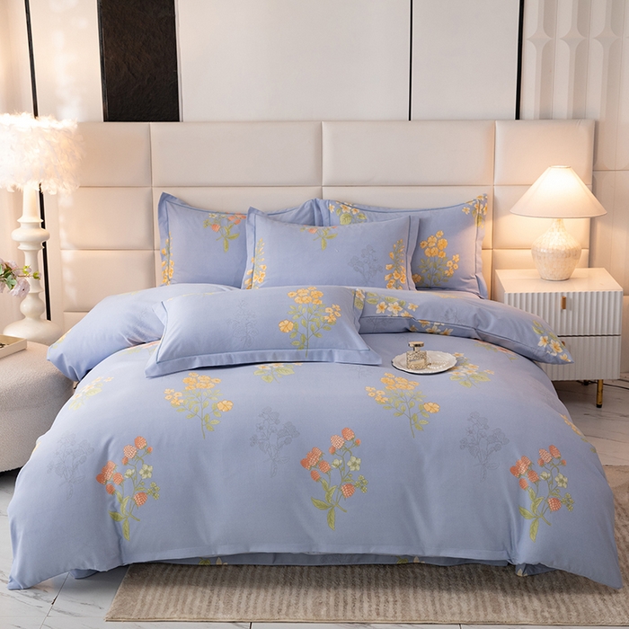 91家纺网 家纺一手货源 找家纺 （总）幸嘉轩 2025新款全棉纯棉喷气加厚磨毛四件套-系列五