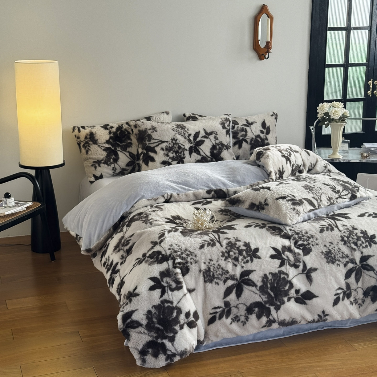 91家纺网 家纺一手货源 找家纺 新印象 2025新款美拉德系列兔毛绒保暖四件套 奢香之都