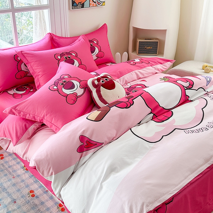 91家纺网 家纺一手货源 找家纺 （总2）眷恋家纺 2025秋冬加厚全棉生态磨毛卡通三件套四件套