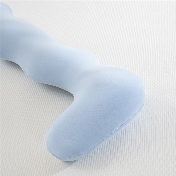 91家纺网 家纺一手货源 找家纺 昕科 2025秋冬升级德绒-海马记忆棉睡觉长抱枕头孕妇枕长条波浪抱枕芯 德绒海马粉-秋冬德绒海马长抱枕