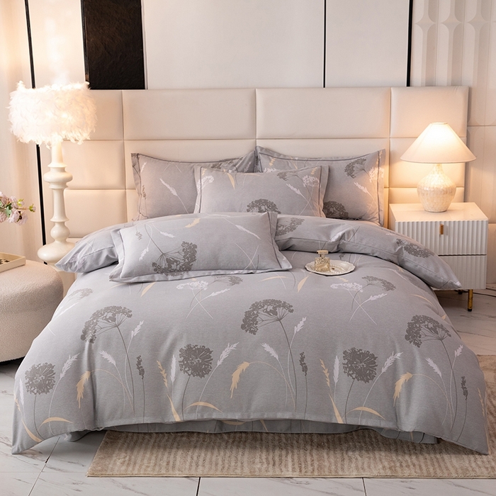 91家纺网 家纺一手货源 找家纺 （总）幸嘉轩 2025新款全棉纯棉喷气加厚磨毛四件套-系列五