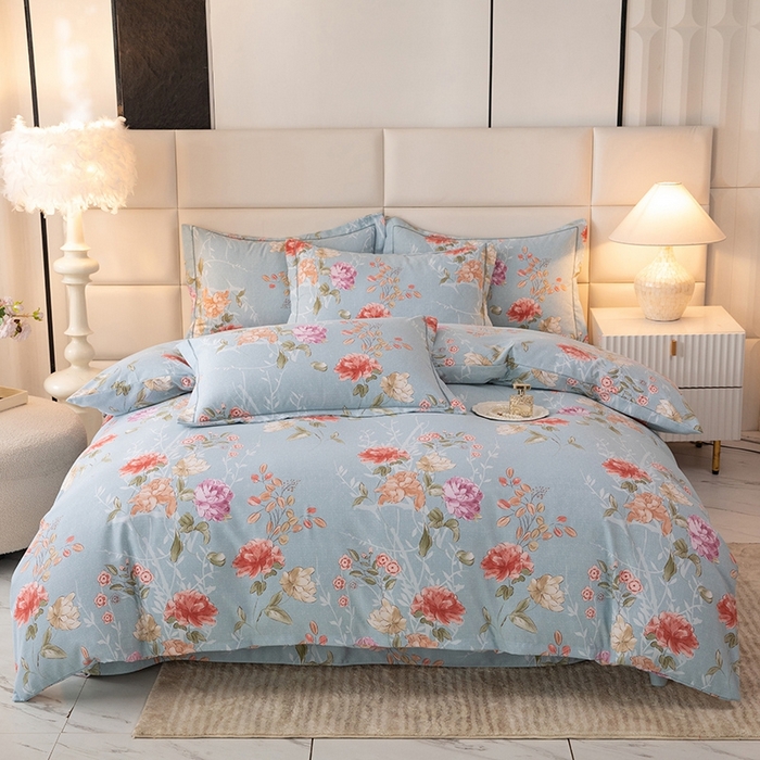 91家纺网 家纺一手货源 找家纺 （总）幸嘉轩 2025新款全棉纯棉喷气加厚磨毛四件套-系列五