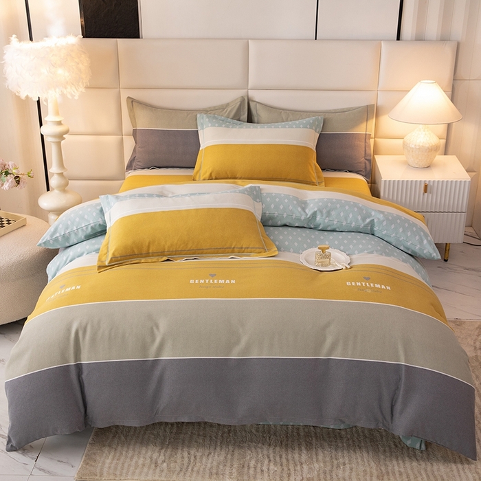 91家纺网 家纺一手货源 找家纺 （总）幸嘉轩 2025新款全棉纯棉喷气加厚磨毛四件套-系列五