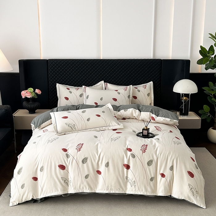 91家纺网 家纺一手货源 找家纺 （总）幸嘉轩 2025新款全棉纯棉喷气加厚磨毛四件套-系列五