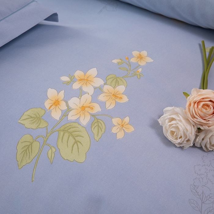 91家纺网 家纺一手货源 找家纺 幸嘉轩 2025新款全棉纯棉喷气加厚磨毛四件套-系列五 静享花开