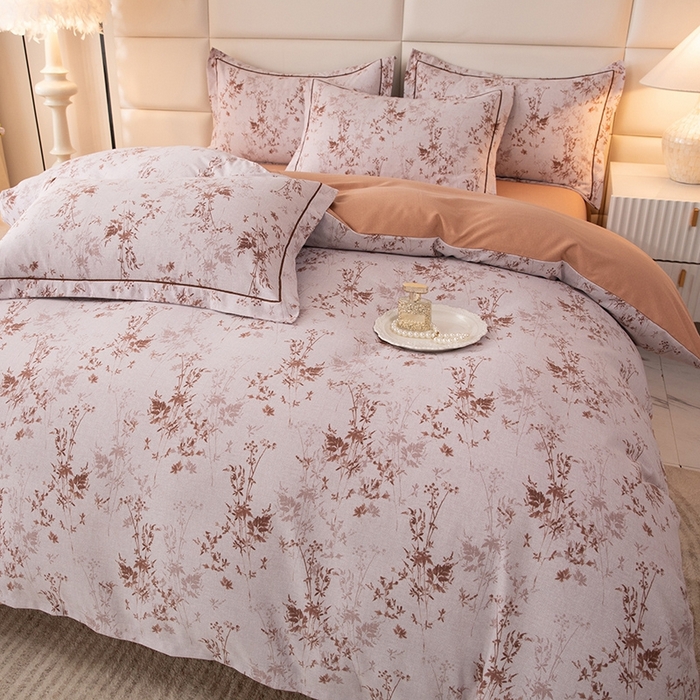 91家纺网 家纺一手货源 找家纺 幸嘉轩 2025新款全棉纯棉喷气加厚磨毛四件套-系列五 香榭花园