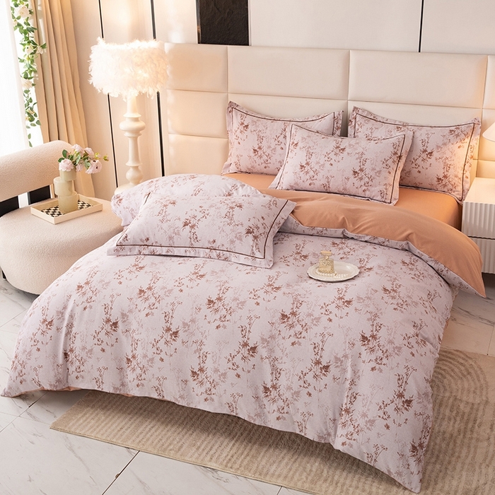 91家纺网 家纺一手货源 找家纺 幸嘉轩 2025新款全棉纯棉喷气加厚磨毛四件套-系列五 香榭花园