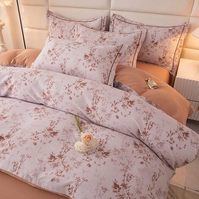 91家纺网 家纺一手货源 找家纺 幸嘉轩 2025新款全棉纯棉喷气加厚磨毛四件套-系列五 香榭花园