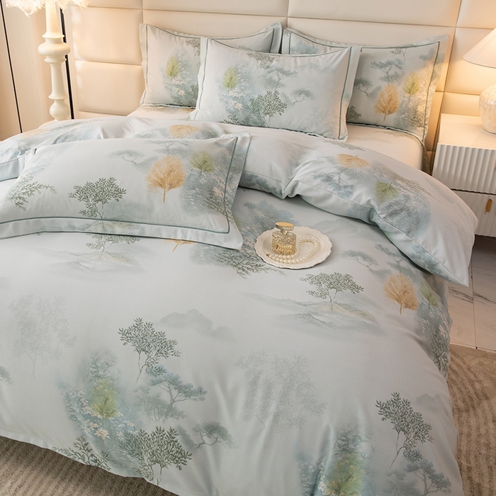 91家纺网 家纺一手货源 找家纺 幸嘉轩 2025新款全棉纯棉喷气加厚磨毛四件套-系列五 豆蔻年华