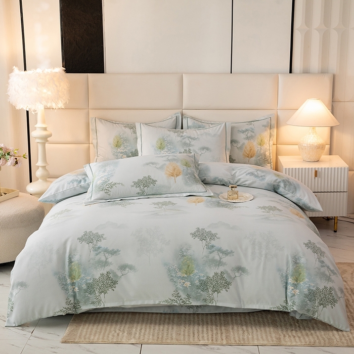 幸嘉轩 2025新款全棉纯棉喷气加厚磨毛四件套-系列五 豆蔻年华