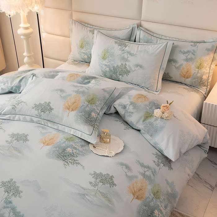 91家纺网 家纺一手货源 找家纺 幸嘉轩 2025新款全棉纯棉喷气加厚磨毛四件套-系列五 豆蔻年华