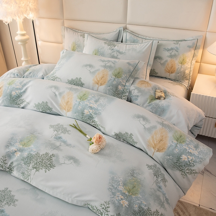 91家纺网 家纺一手货源 找家纺 幸嘉轩 2025新款全棉纯棉喷气加厚磨毛四件套-系列五 豆蔻年华