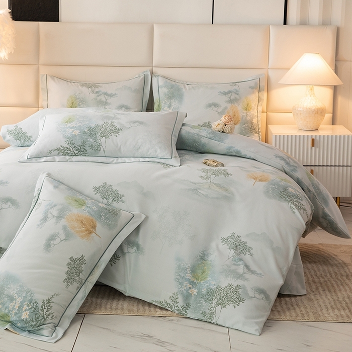 91家纺网 家纺一手货源 找家纺 幸嘉轩 2025新款全棉纯棉喷气加厚磨毛四件套-系列五 豆蔻年华