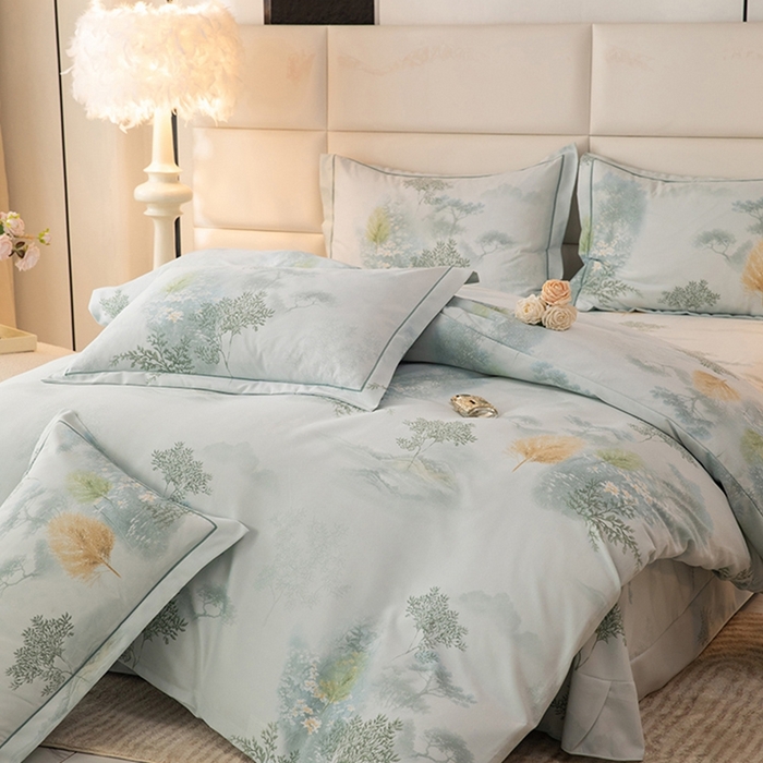 91家纺网 家纺一手货源 找家纺 幸嘉轩 2025新款全棉纯棉喷气加厚磨毛四件套-系列五 豆蔻年华