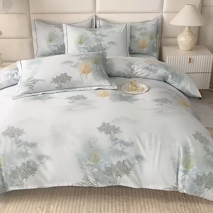 91家纺网 家纺一手货源 找家纺 幸嘉轩 2025新款全棉纯棉喷气加厚磨毛四件套-系列五 豆蔻年华