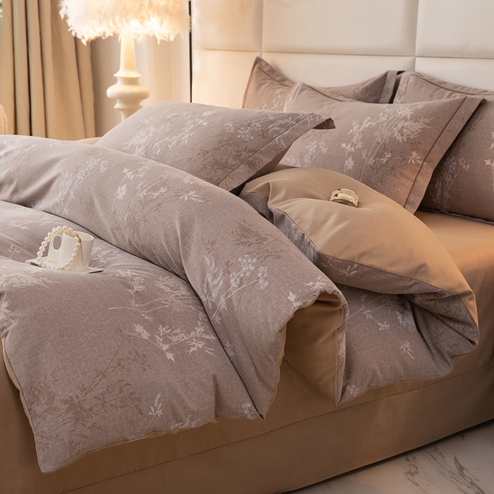 91家纺网 家纺一手货源 找家纺 幸嘉轩 2025新款全棉纯棉喷气加厚磨毛四件套-系列五 墨染芳华