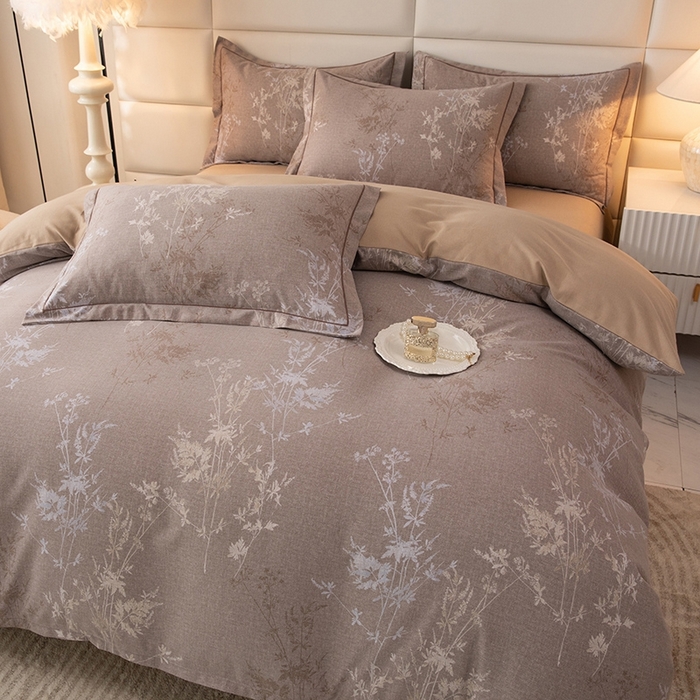 91家纺网 家纺一手货源 找家纺 幸嘉轩 2025新款全棉纯棉喷气加厚磨毛四件套-系列五 墨染芳华