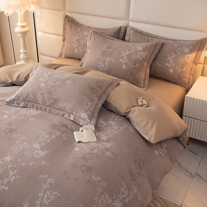 91家纺网 家纺一手货源 找家纺 幸嘉轩 2025新款全棉纯棉喷气加厚磨毛四件套-系列五 墨染芳华