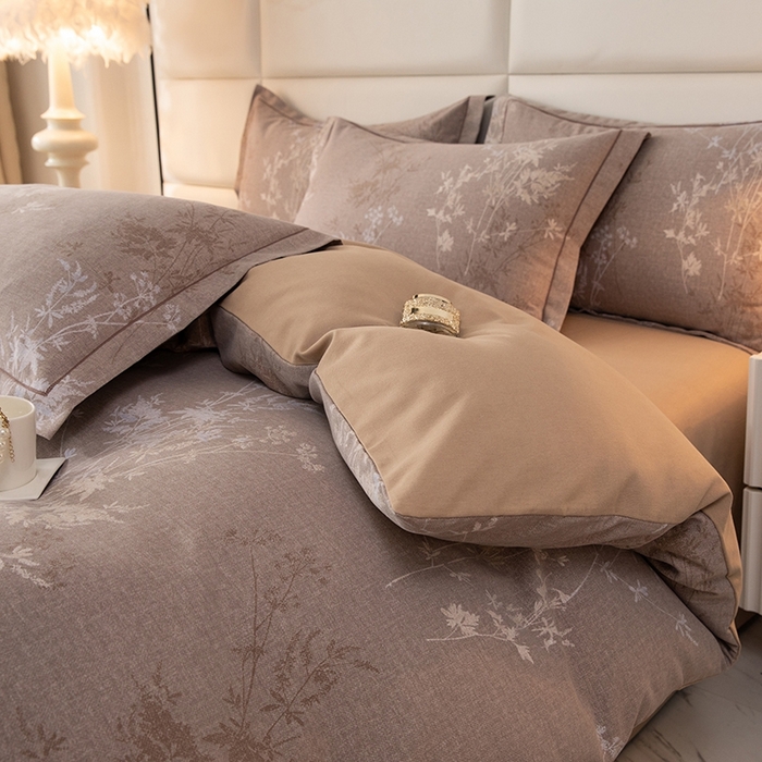 91家纺网 家纺一手货源 找家纺 幸嘉轩 2025新款全棉纯棉喷气加厚磨毛四件套-系列五 墨染芳华