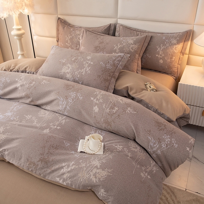 91家纺网 家纺一手货源 找家纺 幸嘉轩 2025新款全棉纯棉喷气加厚磨毛四件套-系列五 墨染芳华