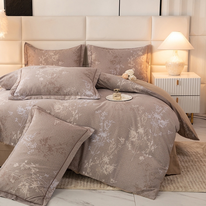 91家纺网 家纺一手货源 找家纺 幸嘉轩 2025新款全棉纯棉喷气加厚磨毛四件套-系列五 墨染芳华